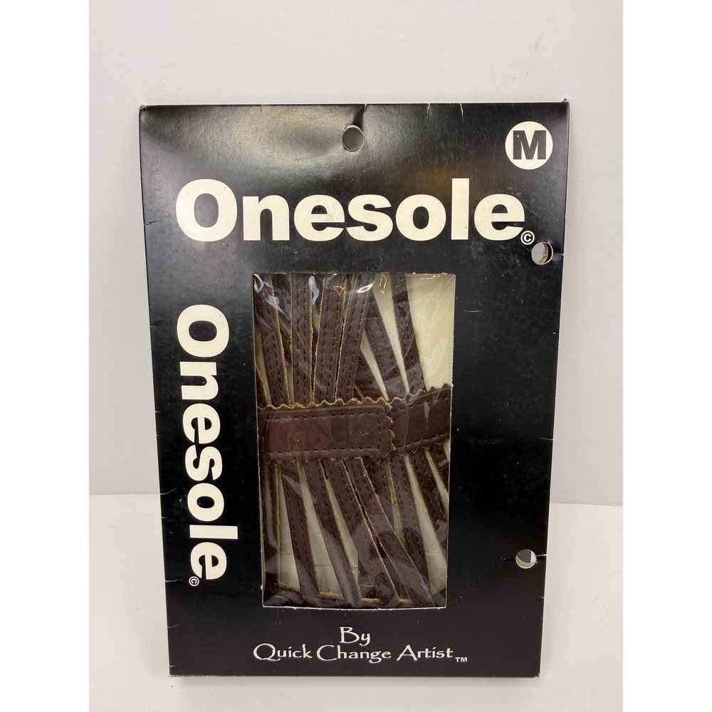 Onesole Interchangeable Shoe Tops Brown Strappy Cage Design Size Medium M New